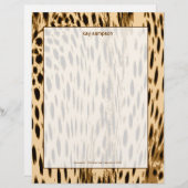 チータープリント、赤面背景 レターヘッド (正面/裏面)