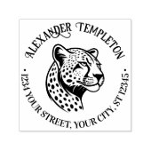 チーターヘッド#1P名前差出人住所 セルフインキングスタンプ (デザイン)