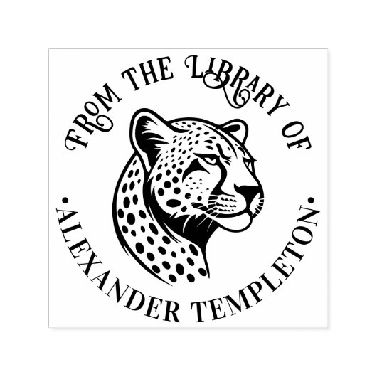 チーターヘッド#1P図書名 セルフインキングスタンプ (デザイン)