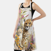 チーターベビーと母 エプロン (インサイチュ)