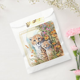 チーターベビーと母 フェイバーバッグ