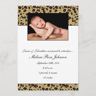 チーターベビー誕生 案内状