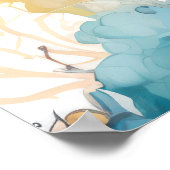 チーターポートレート絵を描動物の野生動物アウトドア ポスター (角)