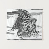 チーターポートレート タペストリー (正面(横))