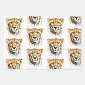 チーターポートレート ラッピングペーパーシート (正面3)