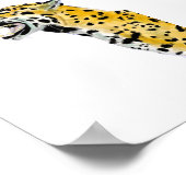 チーターヴィンテージ動物ポスター ポスター (角)