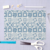 チーター伝統的パッチワーク星キルトブルー 薄葉紙 (クラフト)