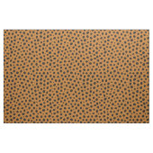 チーター動物パターン黒オレンジ色水玉模様 ファブリック (ファットクウォーター)