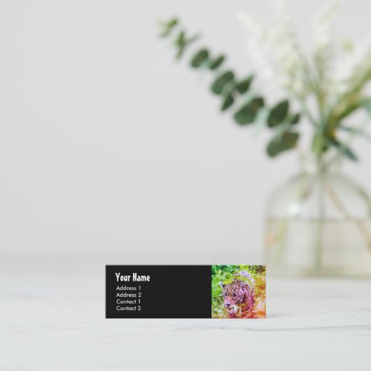 チーター動物ファンキー写真 スキニー名刺 (スタンド正面)