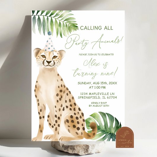 チーター少年サバンナ 誕生日おめでとう 招待状