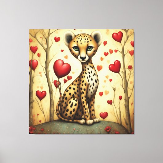 チーター愛3 キャンバスプリント (正面)