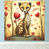 チーター愛3 キャンバスプリント (インサイチュ (ウッドフロア))