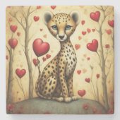チーター愛3 ストーンコースター (正面)