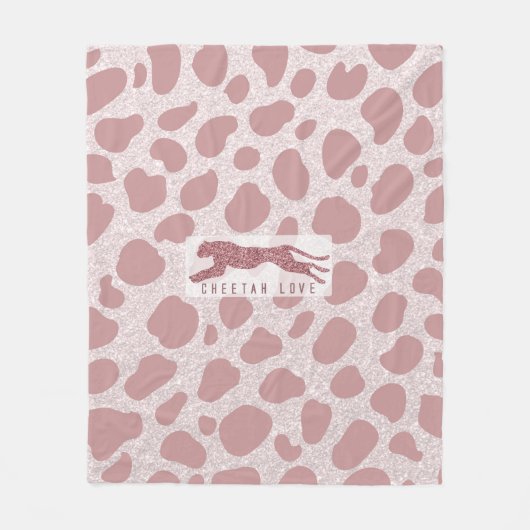 チーター愛 フリースブランケット (正面)