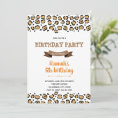 チーター柄の招待状 招待状 (スタンド正面)