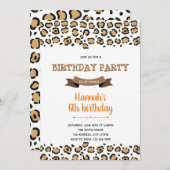 チーター柄の招待状 招待状 (正面/裏面)