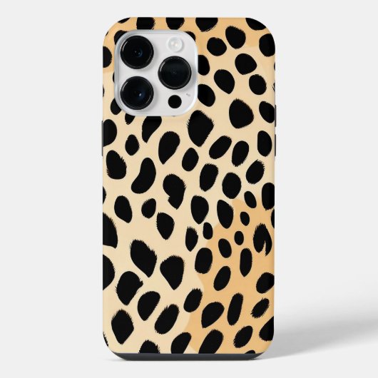 チーター柄デザイン iPhoneケース (裏面)