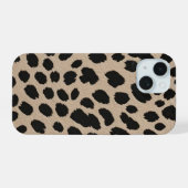 チーター猫 iPhone 15ケース (裏面横)