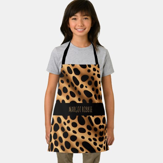 チーター皮膚抽象芸術幾何学的パターン エプロン (インサイチュ)