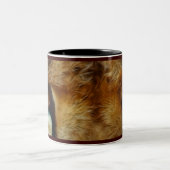 チーター目の保護マグカップ ツートーンマグカップ (中央)