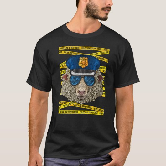 チーター警察官の警察官の警察農場アニメーション Tシャツ (正面)