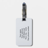 チーター野生生物写真撮影アフリカサファリ動物 ラゲッジタグ (裏面縦)