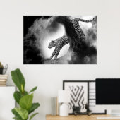 チーター野良猫の狩りポスター ポスター (ホームオフィス)