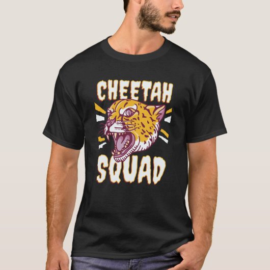 チーター隊 最速のネコ チーター Tシャツ (正面)