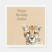 チーター顔 スタンダードランチョンナプキン (正面)