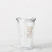 チーター顔 パーソナライズされた アクリルタンブラー (裏面)