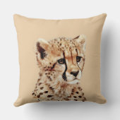チーター顔 パーソナライズされた クッション (裏面)