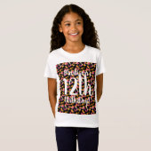 チーター アニマルプリント 誕生日Tシャツ 女の子用 Tシャツ (正面フル)