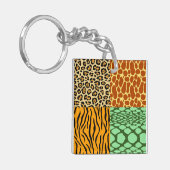 チーター、キリン、タイガー、ヘビ キーホルダー (正面左)