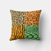 チーター、キリン、タイガー、ヘビ クッション (裏面)