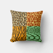 チーター、キリン、タイガー、ヘビ クッション (正面)