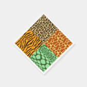 チーター、キリン、タイガー、ヘビ スタンダードカクテルナプキン (角)