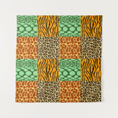 チーター、キリン、タイガー、ヘビ タペストリー (正面)