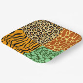チーター、キリン、タイガー、ヘビ ペーパープレート (傾斜あり)