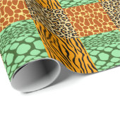 チーター、キリン、タイガー、ヘビ ラッピングペーパー (ロールコーナー)