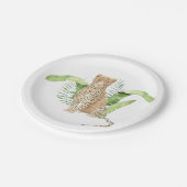 チーター、ヒョウ、ジャングル、ジャングル動物 ペーパープレート (アングル)