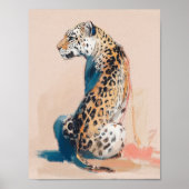 チーター ヒョウ 絵画 ウォールアート 壁画 サファリ (正面)
