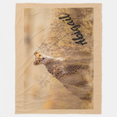 チーター フリースブランケット (正面)