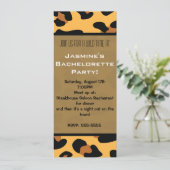 チーター レオパード アニマル プリント 長い 招待状 (スタンド正面)