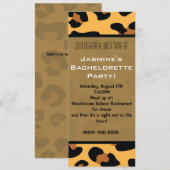 チーター レオパード アニマル プリント 長い 招待状 (正面/裏面)