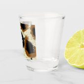 チータ抽象芸術スプラッシュモノグラムの名 ショットグラス (右)