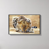 チータ白熱［赤熱］光を放つ包まれたー キャンバスプリント (正面)