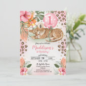 チータ誕生日招待状チーター第1誕生日 招待状 (スタンド正面)