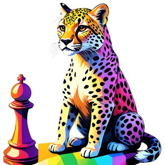 チータ遊ーのチェス – 地球上で最も速い動物 Tシャツ