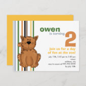 チータ・誕生日招待状 インビテーションポストカード (正面/裏面)