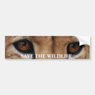 チータEyes1は、野性生物を救います バンパーステッカー